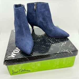 SAM EDELMAN Kinzey Suede Kitten Heeled Bootie